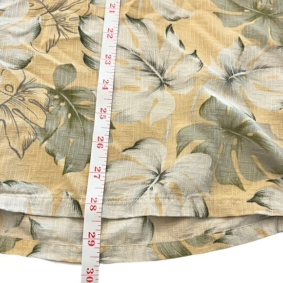 Banana Cabana Shirt Men's Large‎ Silk Yellow Tropical Hawaiian Short Sleeve BOHO - Picture 8 of 12